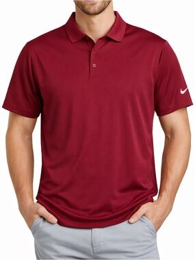 Nike Golf Dri Fit Polo Burgundy Mens XXL Short Sleeve Maroon